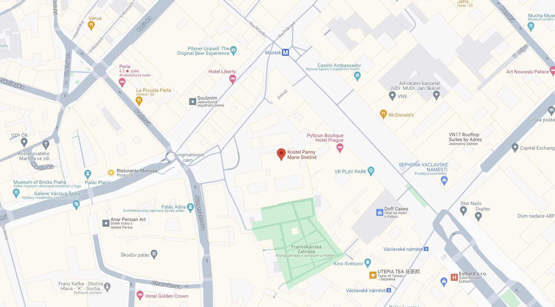 Kostel sv. Panny Marie Sněžné, Jungmannovo náměstí 753/18, 110 00 Praha 1 – Nové Město